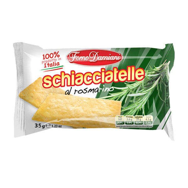 Forno Damiani - FDSRO - Schiacciatella al rosmarino - monoporzione 35 gr - Forno Damiani - conf. 50 pezzi - 100205 -  Conf. da 1 Pz.