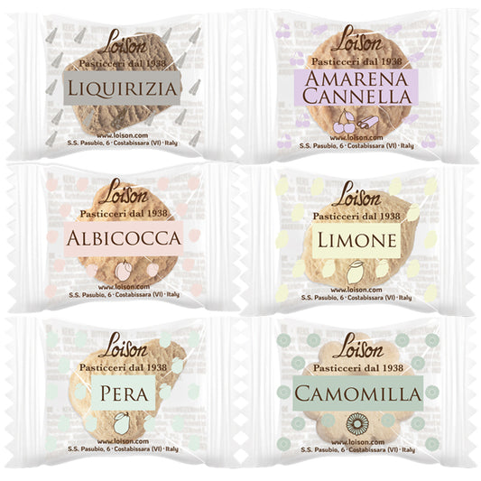 Loison - 1905 - Biscotti al burro Frutta e Meditazione - gusti assortiti - Loison - scatola da 200 biscotti - 100245 -  Conf. da 1 Pz.