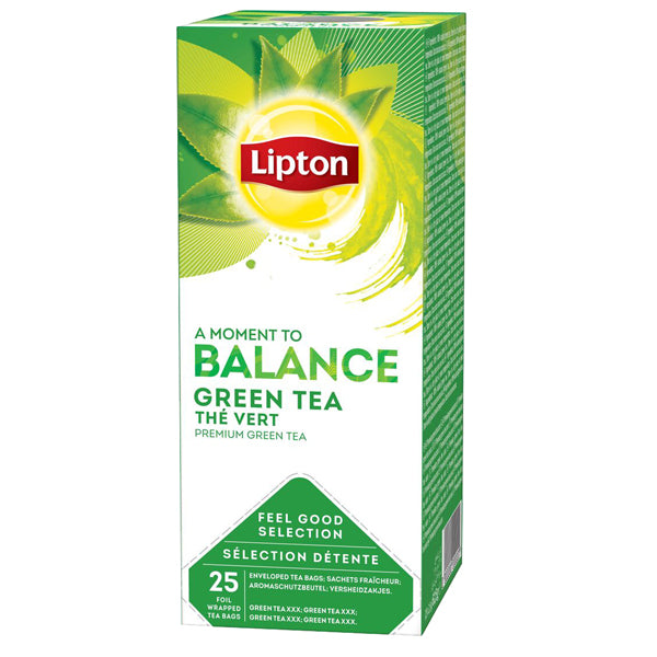 Lipton - 68384193 - TE' verde puro - Feel Good Selection - in filtro - Lipton - conf. 25  pezzi - 100270 -  Conf. da 1 Pz.