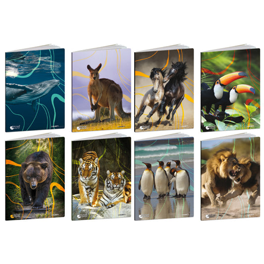 BLASETTI - 8575 - Maxiquaderno Animal World 2024 - A4 - rigo di 1a - 21 fogli - 80 gr - Blasetti - 100297 -  Conf. da 10 Pz.