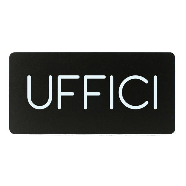 STILCASA - PR25-UF - Pittogramma adesivo - Uffici - 32,5 x 16 cm - PVC - nero-bianco - Stilcasa - 100492 -  Conf. da 1 Pz.
