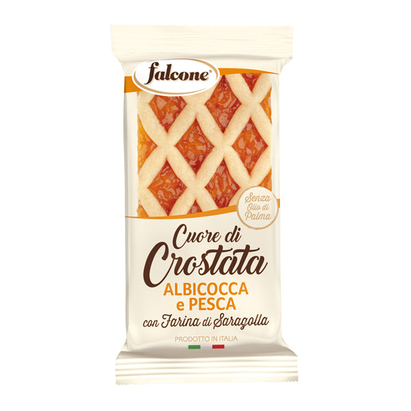 Dolciaria Falcone - 01-0409 - Cuor di crostata albicocca e pesca - 60 gr - Falcone - 100494 -  Conf. da 44 Pz.