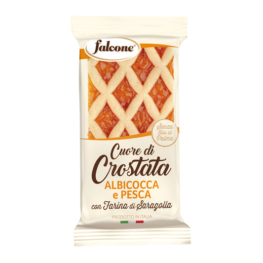 Dolciaria Falcone - 01-0409 - Cuor di crostata albicocca e pesca - 60 gr - Falcone - 100494 -  Conf. da 44 Pz.