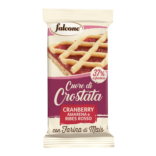 Dolciaria Falcone - 01-0411 - Cuor di crostata cranberry, amarena e ribes rosso - 60 gr - Falcone - 100496 -  Conf. da 44 Pz.