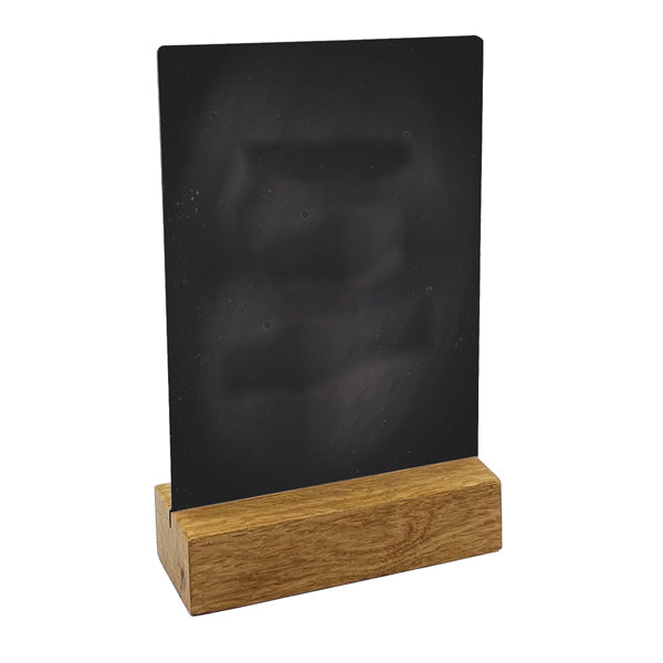 LEBEZ - 81003 - Lavagna da tavolo scrivibile - con base in legno massello - A5 - 15 x 21 x 5 cm - nero - Lebez - 100509 -  Conf. da 1 Pz.