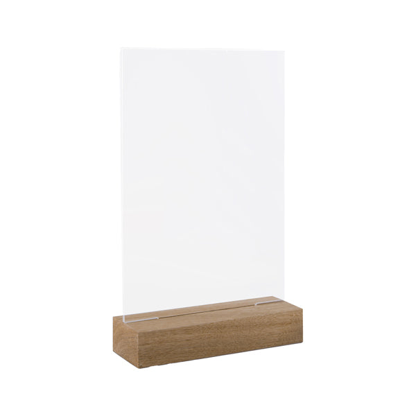 LEBEZ - 81004 - Portadepliant -  verticale - con base in legno - 21 x 30 cm - acrilico - Lebez - 100510 -  Conf. da 1 Pz.