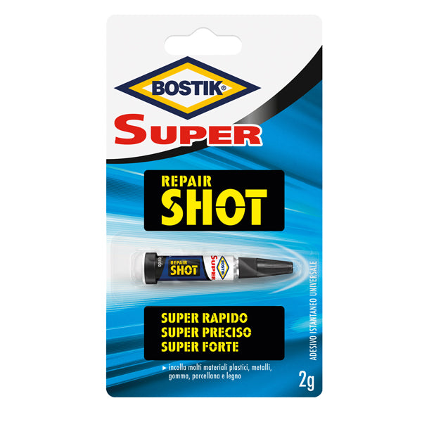BOSTIK - D2268 - Colla istantanea Super Repair Shot - 2 gr - trasparente - Bostik - 100588 -  Conf. da 1 Pz.