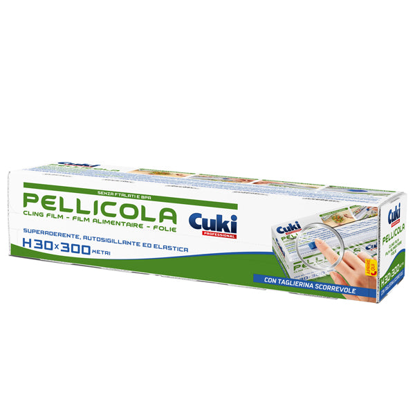Cuki Professional - 3530131 - Roll pellicola trasparente - con seghetto - 300 mm x 300 m - PVC - Cuki Professional - 100768 -  Conf. da 1 Pz.
