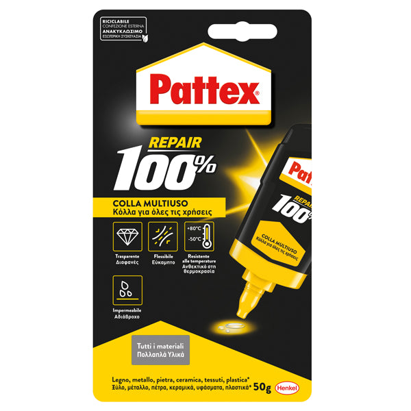 PATTEX - 2716441 - Colla universale Pattex Repair 100 colla - 50 gr - trasparente - Pattex - 101085 -  Conf. da 1 Pz.