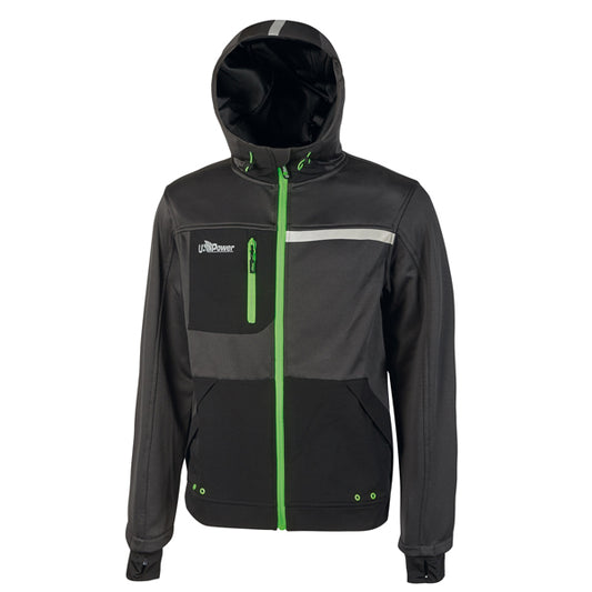 U-Power - FU275RL-XL - Felpa Galaxy - taglia XL - nero-verde - U-Power - 101140 -  Conf. da 1 Pz.