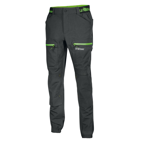 U-Power - FU267RL-XL - Pantalone da lavoro Horizon - taglia XL - nero-verde - U-Power - 101221 -  Conf. da 1 Pz.