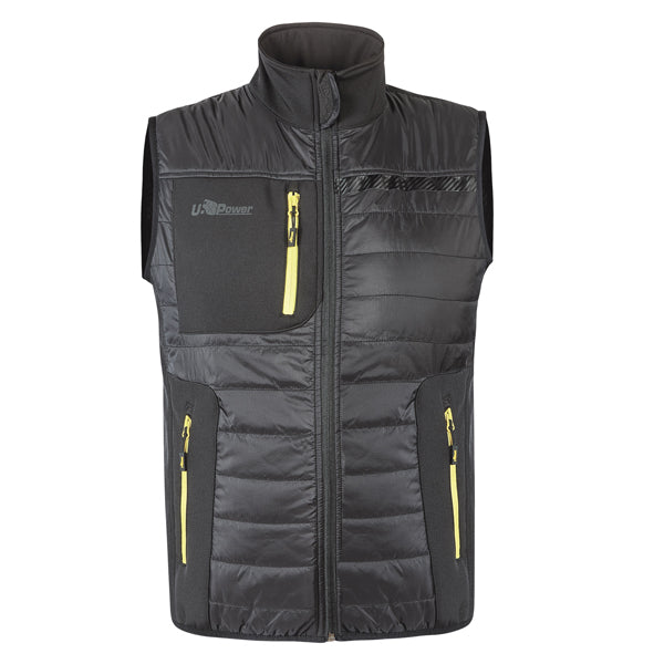 U-Power - FU278RL-L - Gilet Wall - taglia L - PE - grigio-verde - U-Power - 101256 -  Conf. da 1 Pz.