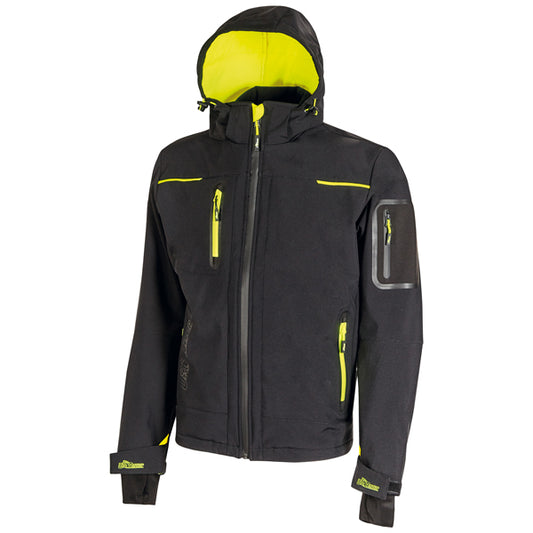 U-Power - FU187BC-L - Giacca da lavoro Space - taglia L - PE-spandex - nero-giallo - U-Power - 101279 -  Conf. da 1 Pz.