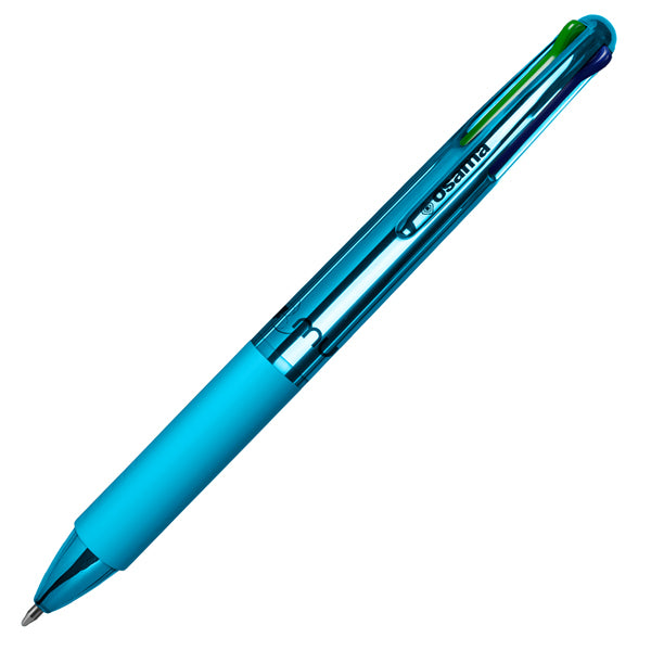 OSAMA - OW 84018638 - Penna a sfera 4 Multi Chrome - punta 1,00 mm - 4 colori - sky  - Osama - 101384 -  Conf. da 12 Pz.