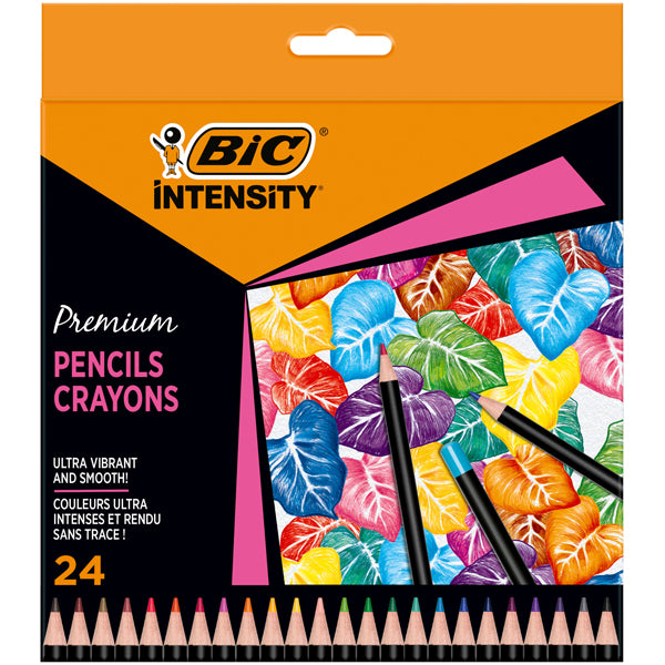 BIC - 9678231 - Matita Intensity Wood Premium - colori assortiti - Bic - conf. 24 pezzi - 101399 -  Conf. da 1 Pz.