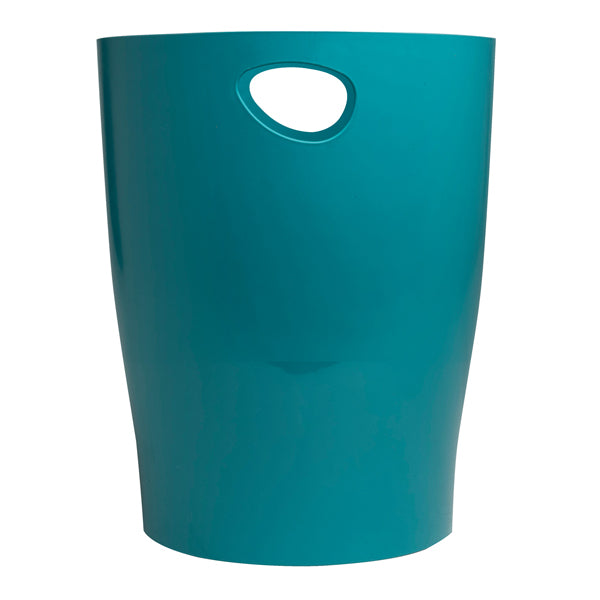 EXACOMPTA - 45334D - Cestino gettacarte Ecobin Skandi - altezza 33,5 cm - diametro 26 cm - 15 L - blu pacifico - Exacompta - 101455 -  Conf. da 1 Pz.