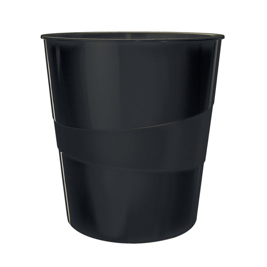 LEITZ - 53280095 - Cestino gettacarte Leitz Recycle - altezza 32,4 cm - diametro 29 cm - 15 L - nero - Leitz - 101797 -  Conf. da 1 Pz.