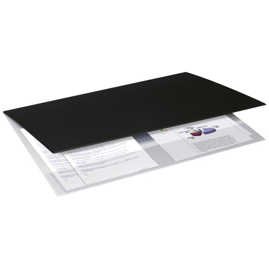 ARDA - 0107NEO1000 - Sottomano Soft - doppio con tasca interna trasparente - 49 x 34,5 cm - plastica - nero - Arda - 101820 -  Conf. da 1 Pz.