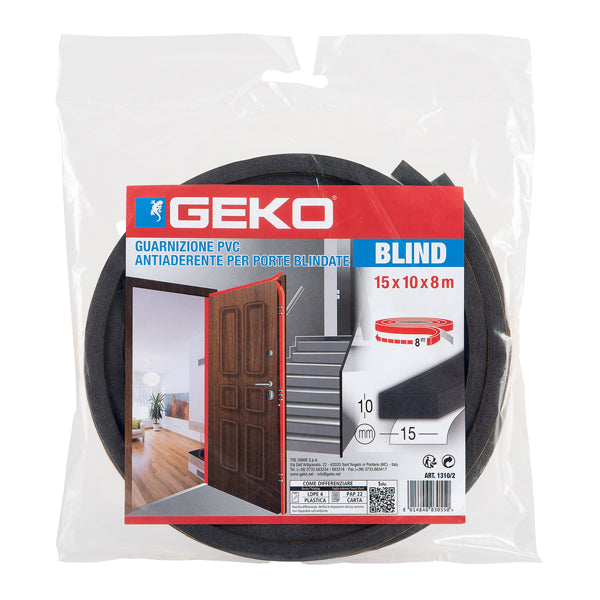 Geko - 1310-2 - Guarnizione per isolamento porte blindate 17mmx8mt Geko - 101938 -  Conf. da 1 Pz.