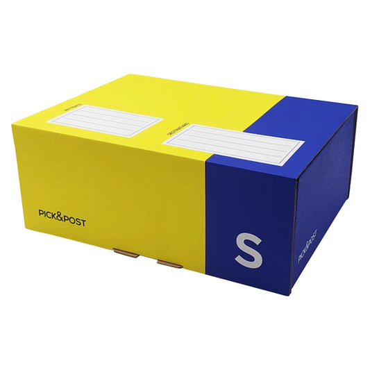 BLASETTI - 0262 - Scatola automontante per ecommerce PICKPost - S - 26 x 19 x 10 cm - giallo-blu - Blasetti - 102004 -  Conf. da 1 Pz.