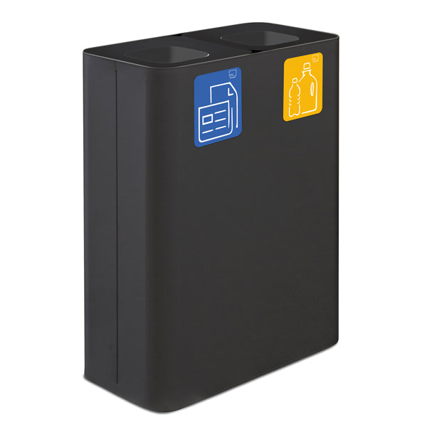 STILCASA - PU120F-N - Gettacarte da interno Pure in acciaio nero Stilcasa - 102080 -  Conf. da 1 Pz.