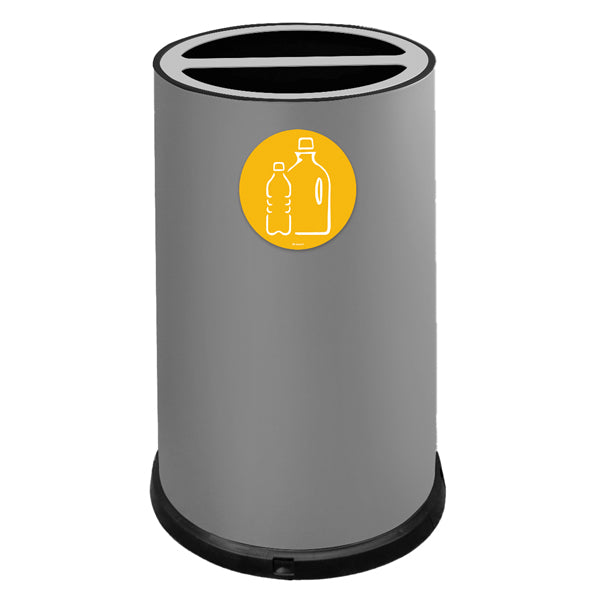 STILCASA - 992-G - Contenitore tondo 2 scomparti 100L in acciaio grigio Stilcasa - 102092 -  Conf. da 1 Pz.