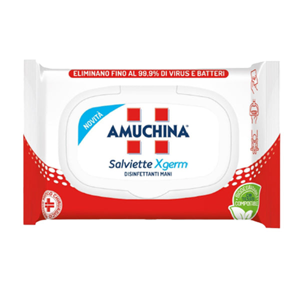 Amuchina Professional - 419841 - Salvietta disinfettante mani Xgerm - Amuchina - busta 20 pezzi - 102113 -  Conf. da 1 Pz.