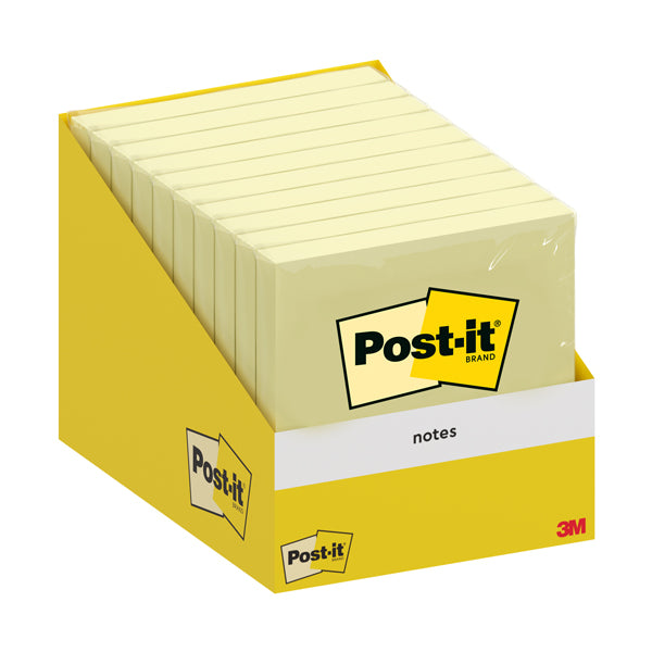 POST-IT - 7100317841 - Blocco foglietti Post it   - 76 x 76 mm - giallo canary - 100 fogli - Post it  - conf. 10 blocchi - 102222 -  Conf. da 1 Pz.