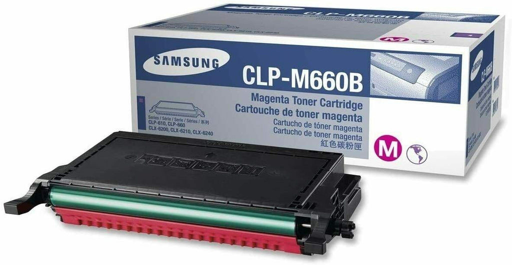 Samsung M660 CLP-M660B XL toner magenta originale per CLP-610ND CLX-6200 5000pag