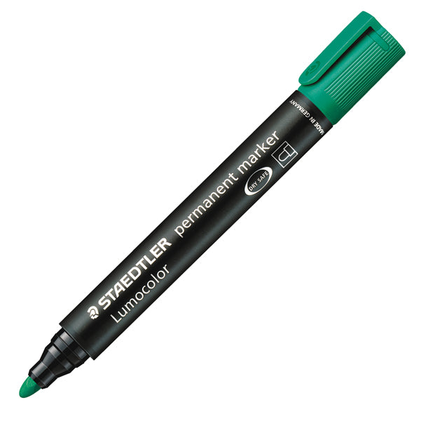 STAEDTLER - 3525 - Marcatore Lumocolor Permanent 352 - punta tonda - tratto 2 mm - verde - Staedtler