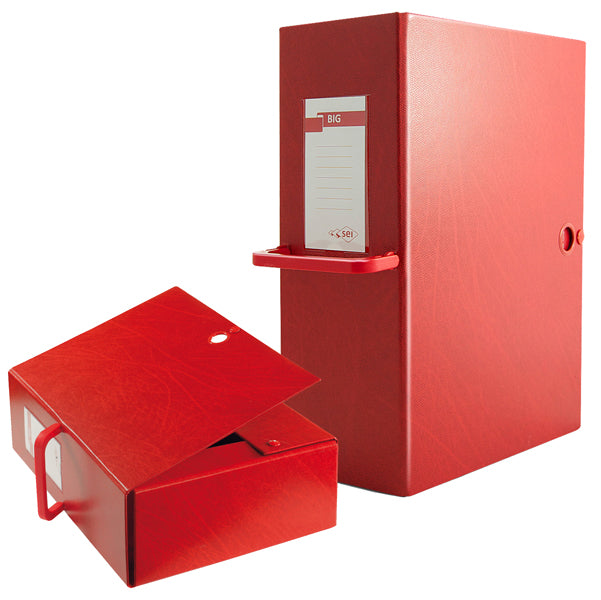 SEI ROTA - 68002012 - Scatola archivio Big 200 - con maniglia - dorso 20 cm - 25 x 35 cm - rosso - Sei Rota