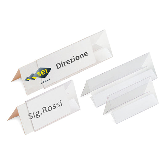 SEI ROTA - 318050 - Portanome da tavolo Prisma - 10 x 5 cm - Sei Rota - conf. 10 pezzi