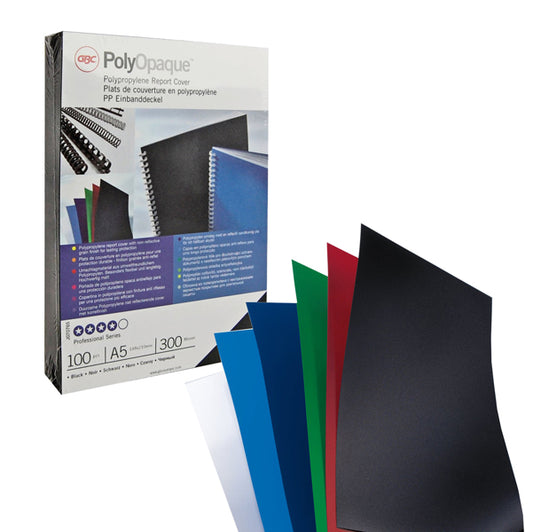 GBC - IB386831 - Copertine PolyOpaque - A4 - 300 micron - PPL -  nero coprente - GBC - conf. 100 pezzi