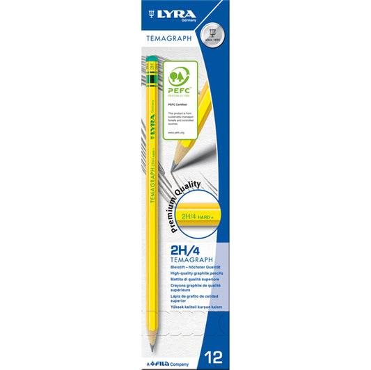 LYRA - L1140112 - Matita di grafite Temagraph - gradazione 2H - Lyra - conf. 12 pezzi