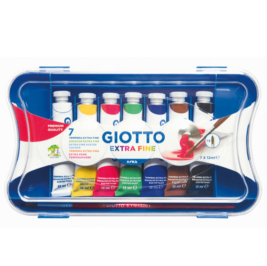 GIOTTO - 30310000 - Tubi tempere - 12 ml - colori assortiti - Giotto - conf. 7 pezzi