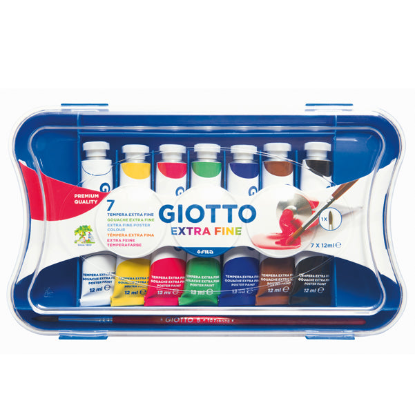 GIOTTO - 30310000 - Tubi tempere - 12 ml - colori assortiti - Giotto - conf. 7 pezzi