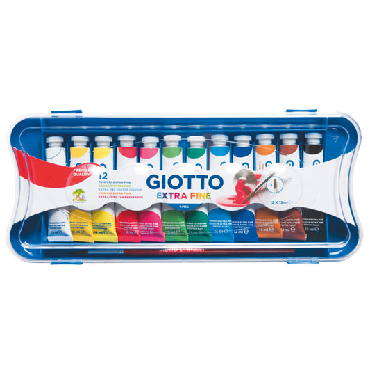 GIOTTO - 30410000 - Tubi tempere - 12 ml - colori assortiti - Giotto - conf. 12 pezzi