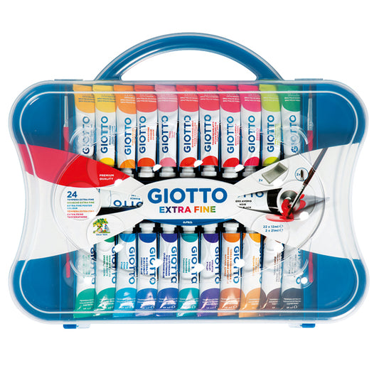 GIOTTO - 30510000 - Tubi tempere - 12 ml - colori assortiti - Giotto - conf. 24 pezzi