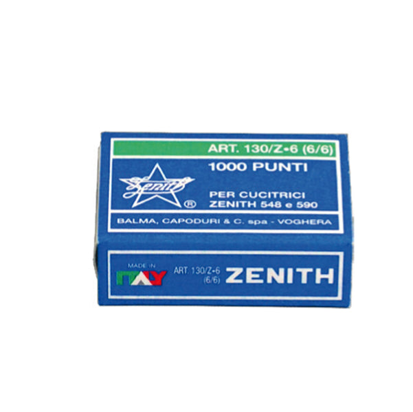 ZENITH - 0301303601 - Punti 130-Z6 - 6-6 - acciaio zincato - metallo - Zenith - conf. 1000 pezzi
