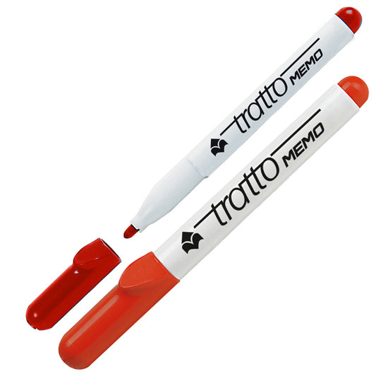 TRATTO - 854002 - Pennarello Tratto Memo- a secco - per lavagne cancellabili - punta conica - tratto 2,5 mm - rosso - Tratto