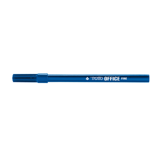 TRATTO - 730501 - Pennarelli Office - punta feltro - punta fine - tratto 0,7 mm - blu - Tratto - conf. 12 pezzi