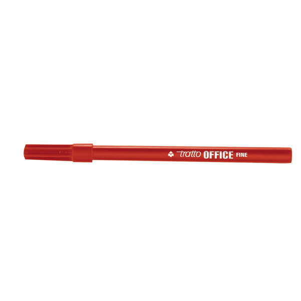 TRATTO - 730502 - Pennarelli Office - punta feltro - punta fine - tratto 0,7 mm - rosso - Tratto - conf. 12 pezzi