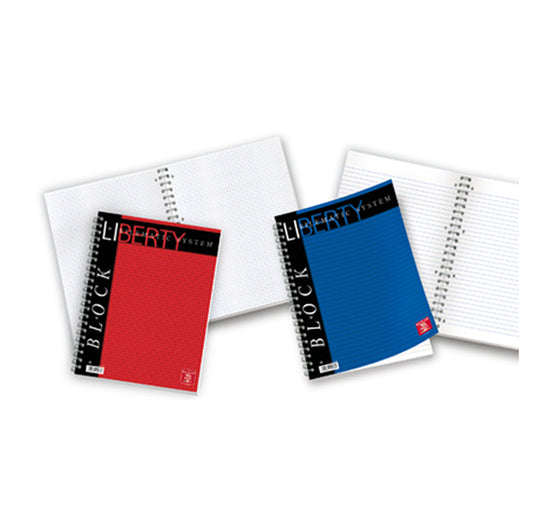 PIGNA - 01016515M - Blocco Liberty Block spirale - 5 mm - 220 x 290 mm - 70 gr - 80 fogli - Pigna