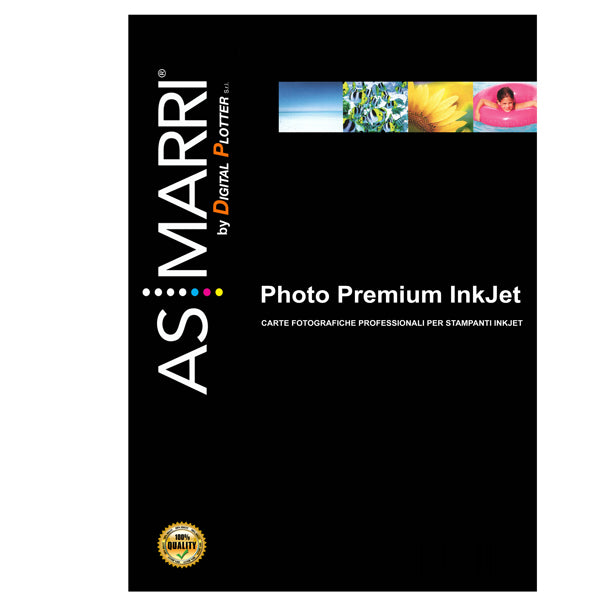 AS MARRI - 8398 - Carta fotografica - per inkjet - A4 - 265 gr - 10 fogli - effetto lucido - bianco - As Marri
