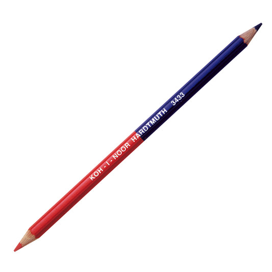 KOH.I.NOOR - H3433 - Matita bicolore sottile - rosso-blu - Koh I Noor - conf. 12 pezzi