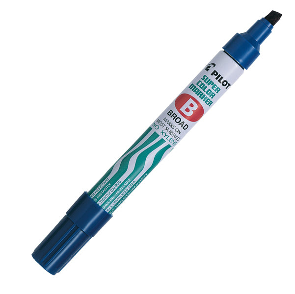 PILOT - 002420 - Marcatore Super Color - permanente - punta scalpello 5 mm - blu - Pilot