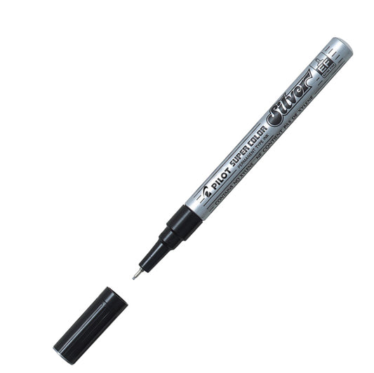PILOT - 002451 - Marcatore a vernice Super Color - punta extra fine 1 mm - argento - Pilot