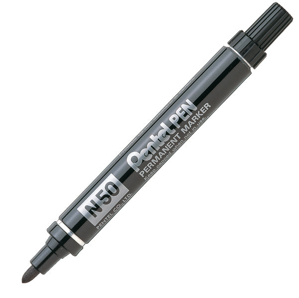 PENTEL - N50-A - Marcatore permanente N50 - punta tonda - nero - Pentel