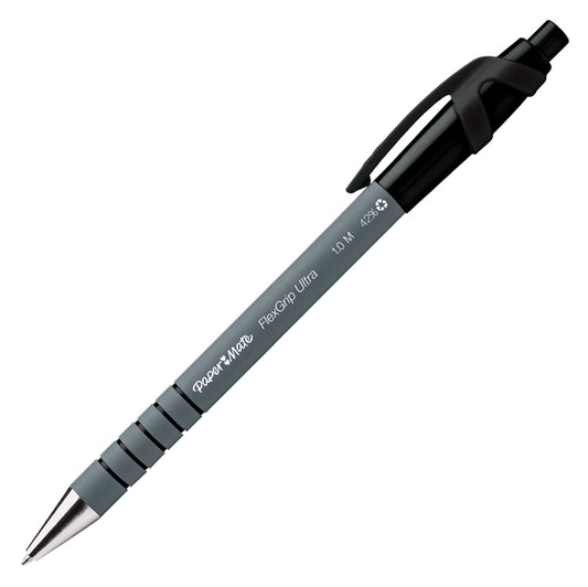 PAPERMATE - S0190393 - Penna a sfera a scatto Flexgrip Ultra - punta 1 mm - nero - Papermate