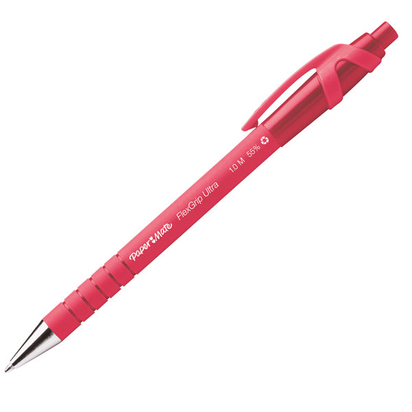PAPERMATE - S0190413 - Penna a sfera a scatto Flexgrip Ultra - punta 1,0mm - rosso - Papermate